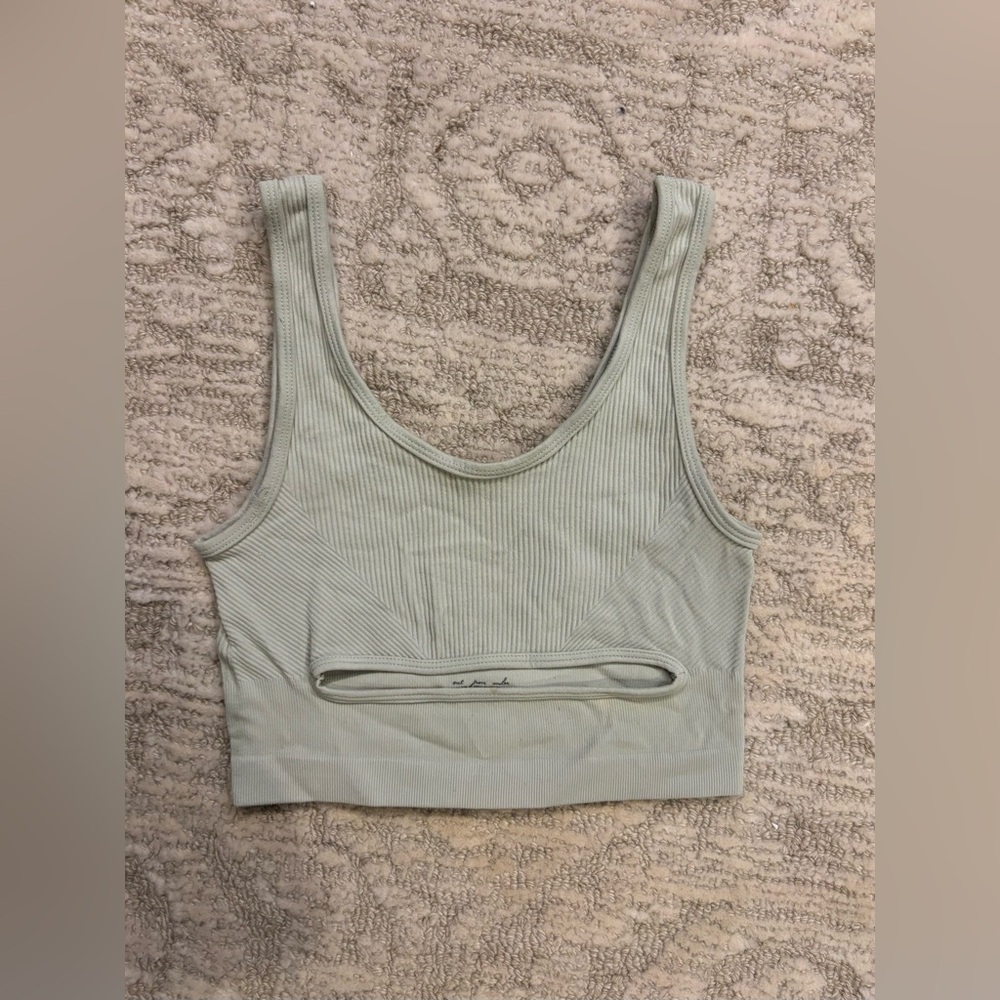Urban Outfitters Out From Under Cutout Tank Top in Light Sage